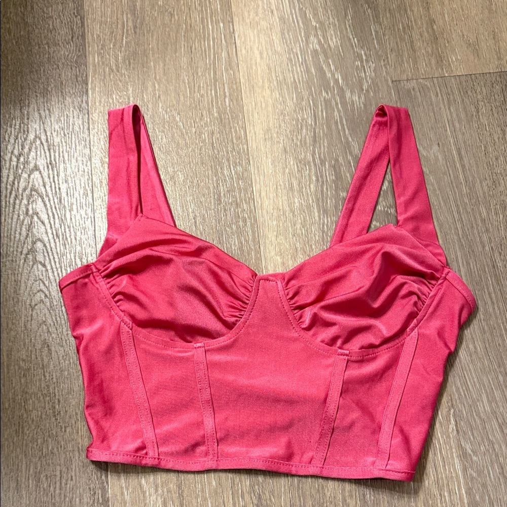 Women's Pink Bustier Top